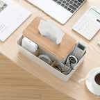 Poeland Multifunction Tissue Box Rectangular Facial Tissue Holder Dispenser For Dining Room, Kitchen, Bedroom Dressers And Home
