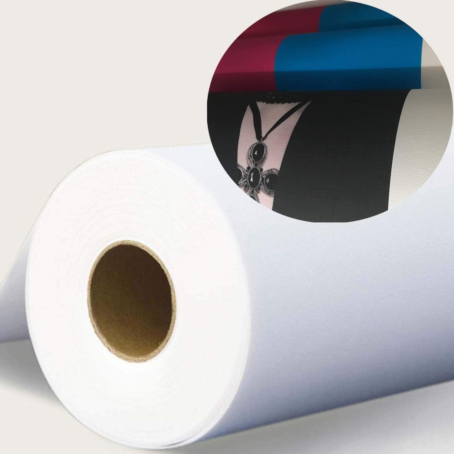 Tiger-Hoo Heavy-Duty Inkjet Canvas 17 Inch X40Ft Roll Waterproof And White Matte Finish Digital Printing 100 Percent Polyester I