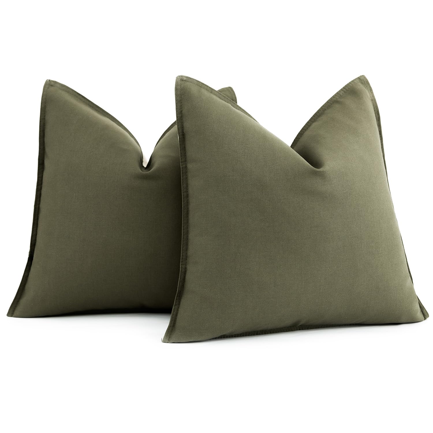 Foindtower Set Of 2 Decorative Cotton Linen Throw Pillow Covers Soft Modern Farmhouse Cushion Case Cozy Vintage Accent Pillowcas