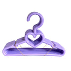 My Brittany's 5.5 Inch Wide Lavender Heart Hangers for 14 Inch Doll Clothes- Doll Clothes Hangers