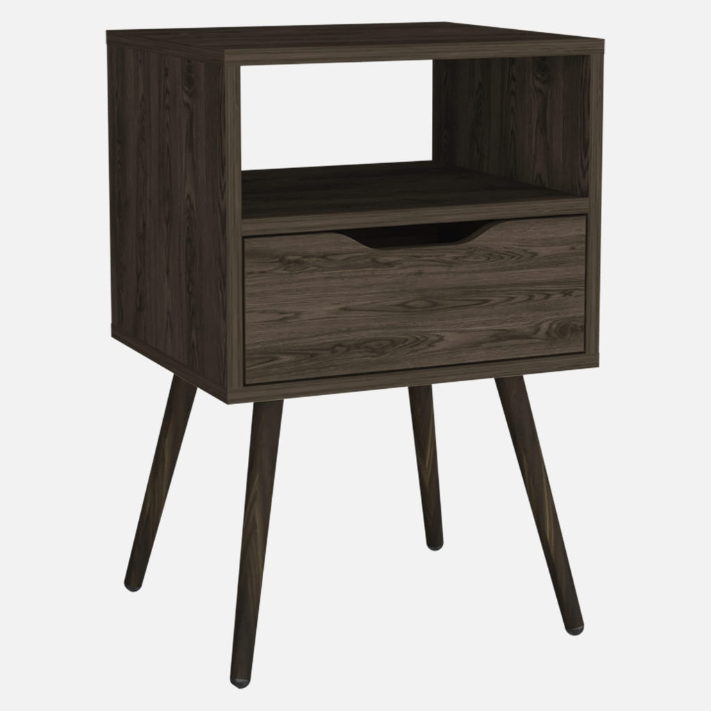HomeRoots Modern Dark Walnut Bedroom Nightstand