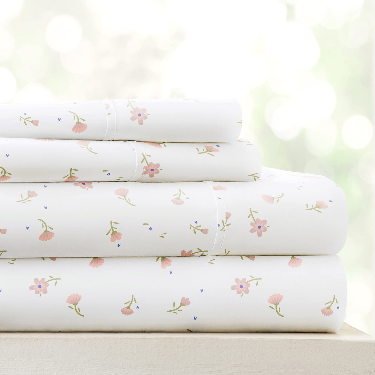 Linen Market 4 Piece Queen Sheets Set (Pink Floral) - Sleep Better Than Ever With These Ultra-Soft & Cooling Bed Sheets For Your