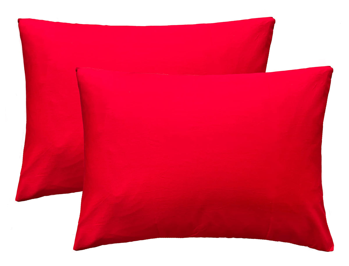 Imaylex Soft 100% Egyptian Cotton Zipper Closure Pillowcases, Cozy And Lightweight Pillow Case,Valentines Day Decor,Set Of 2, Re