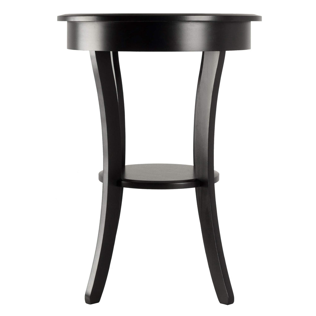 Winsome Wood Sasha Accent Table, Black, 20.00 x 20.00 x 27.00 Inches