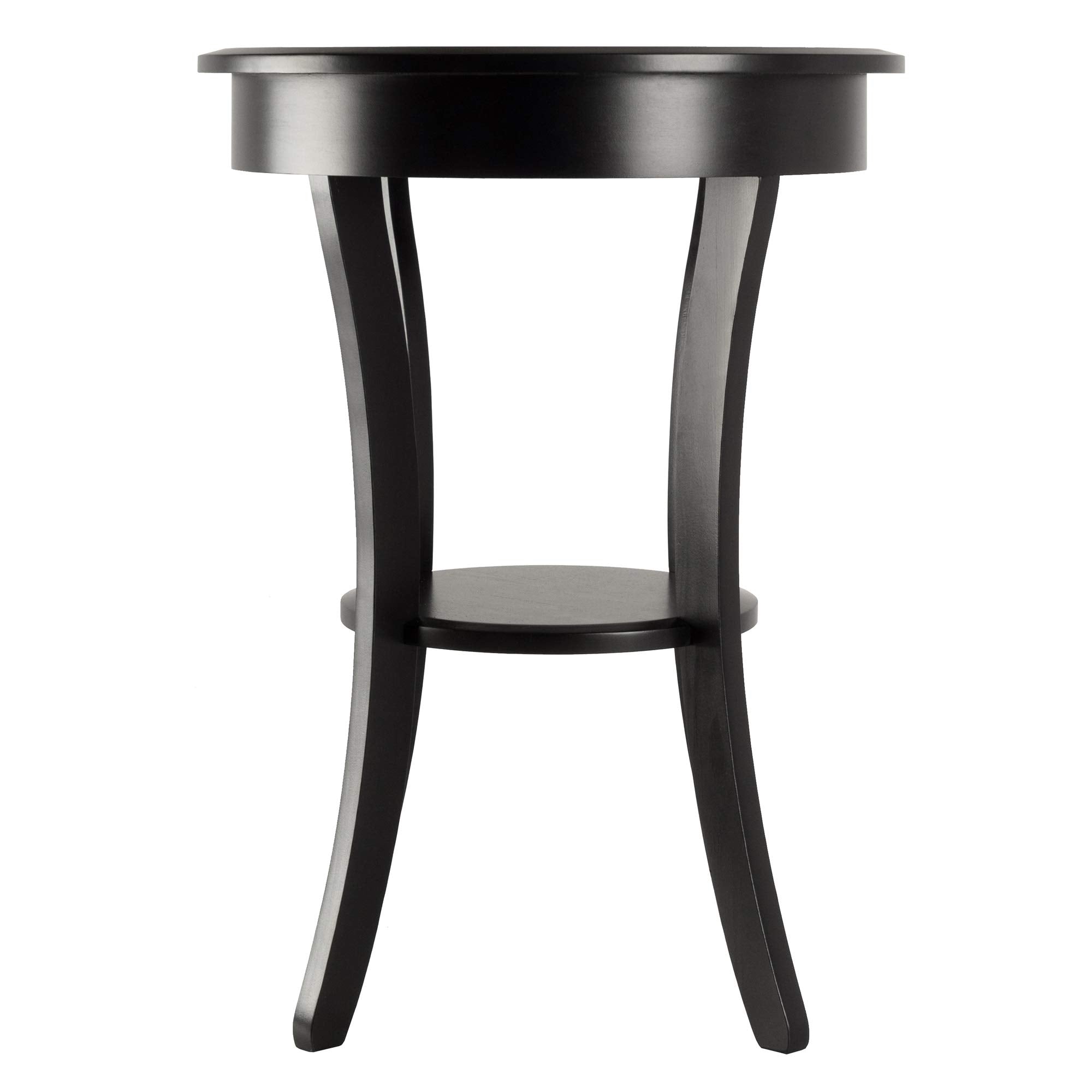 Winsome Wood Sasha Accent Table, Black, 20.00 x 20.00 x 27.00 Inches