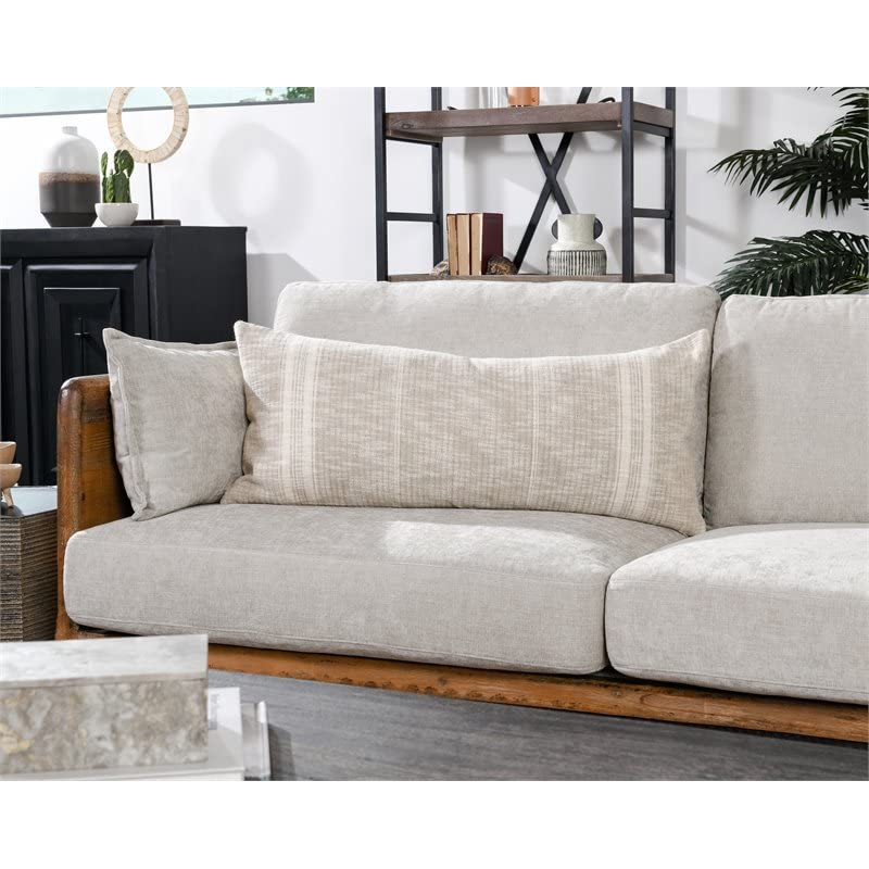 Kosas Home Tia 16X36 Cotton And Linen Blend Throw Pillow In Ivory/Natural