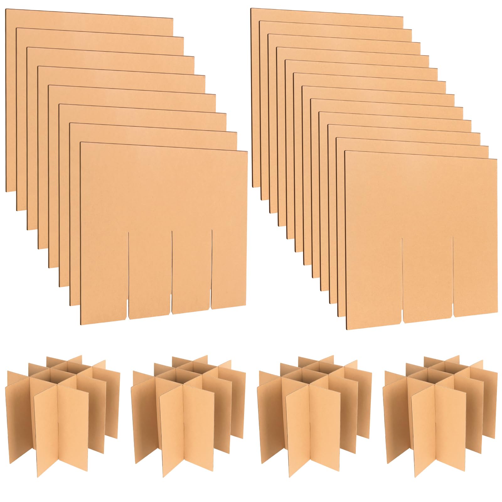 Yotino 3 Sets Moving Box Glasses Divider Kits For Moving, Wine Glassware Dish Packing Moving Boxes,Cardboard Dividers For Boxes