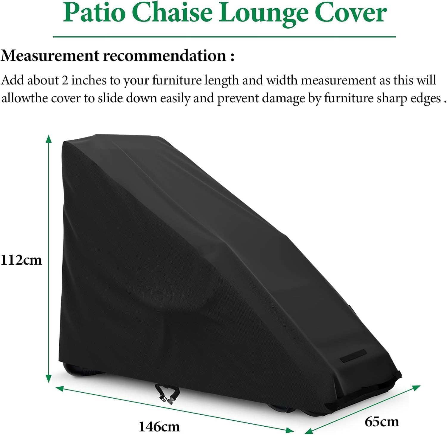 Akefit Zero Gravity Chair Cover Outdoor Folding Lawn Lounge Chair Covers Waterproof All Weather Dustproof Oxford Anti With Storage Bag Black