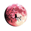 Quanhaigou Glow in The Dark Wall or Ceiling Moon Stickers - Luminous Decal Sticker for Simulated Planet Effect at Night - Red 3D