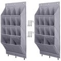 FENTEC 2 Pack Over the Door Shoe Organizer, Hanging Shoe Organizer Rack,24 Large Pockets and 4 Larger Storage Various Compartmen
