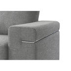 Gianna Light Gray Woven Fabric Arm Chair