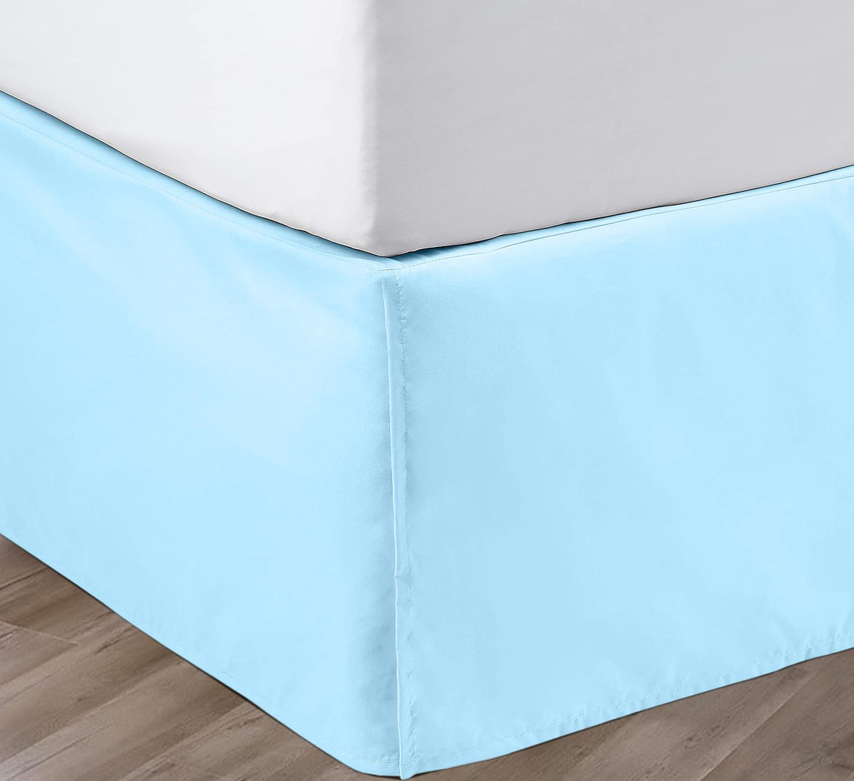 Sgi Bedding 21 Inch Drop Bed Skirt Twin Size With Platform To Stay In Place Elegant Pleated Design With Split Corners Wrinkle Re