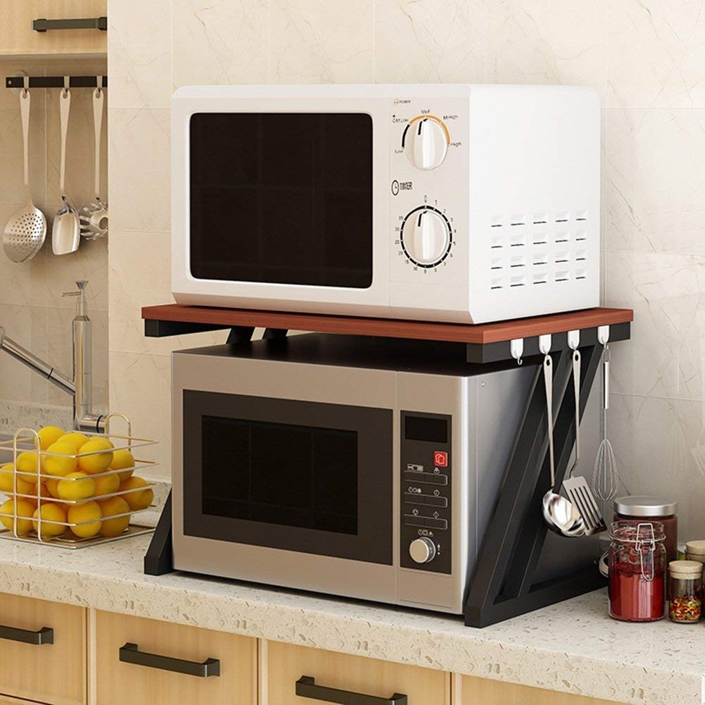 INDIAN DECOR. 28800 Space Saving Kitchen Shelf Organizer and Storage Home Cupboard Organizers Shelves Cooker Microwave Oven Rack