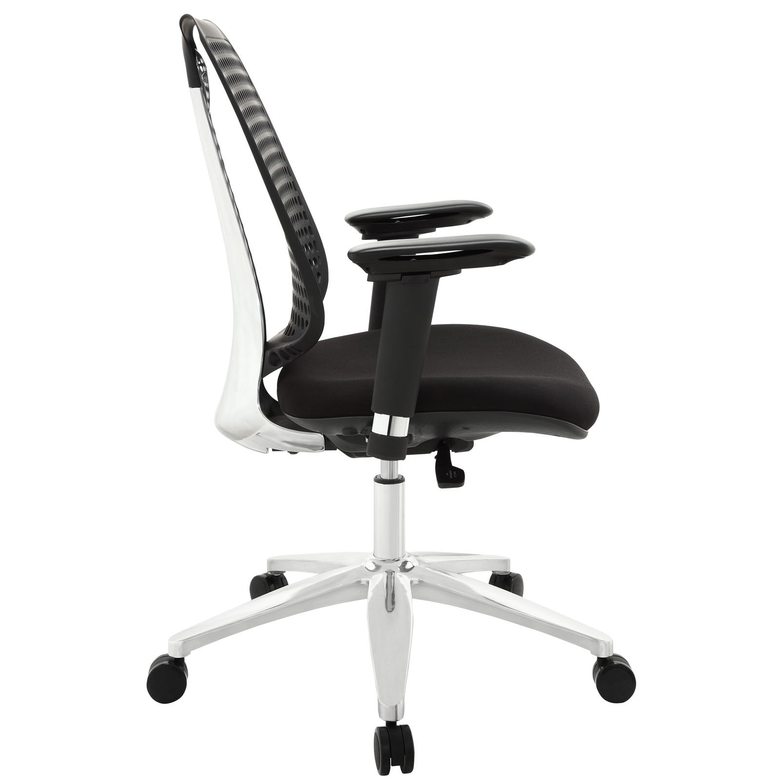 Modway Reverb Modern Ergonomic Office Chair with Adjustable Armrests in Black