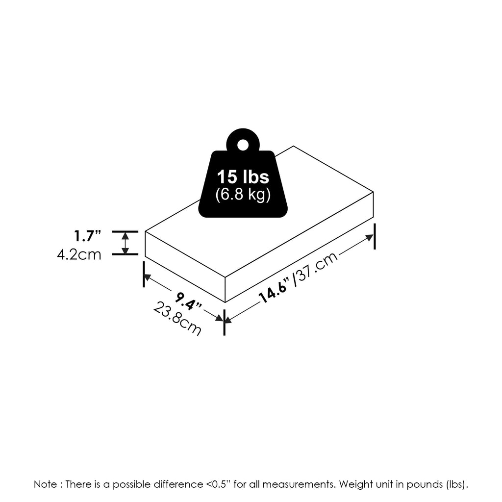 Furinno Tanna 15-Inch Wall Mounted Floating Display Shelves, Natural, Set of 2