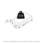 Furinno Tanna 15-Inch Wall Mounted Floating Display Shelves, Natural, Set of 2