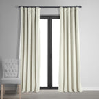 Hpd Half Price Drapes Signature Velvet Thermal Blackout Curtains For Living Room 84 Inch Long (1 Panel) Rod Pocket Insulated Blackout Curtains For Bedroom Window Curtains, 50W X 84L, Porcelain White