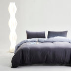 Karever Gray White Gradient Comforter Set Queen Gray Velvet Bedding Comforter Modern Plain White And Deep Gray Gradient Soft Qui