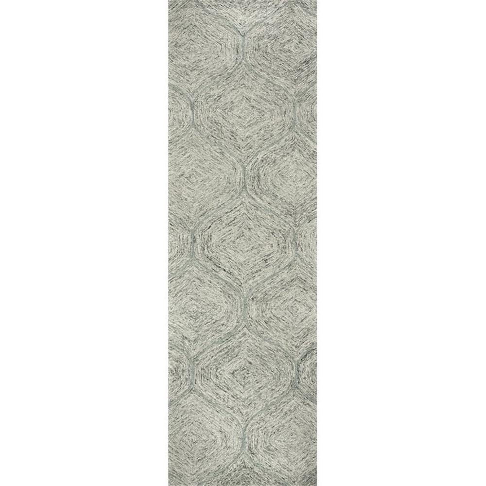 Rizzy Home Alora Decor London 2'6" X 8' Trellis Green/Gray/Rust/Blue Hand-Tufted Area Rug