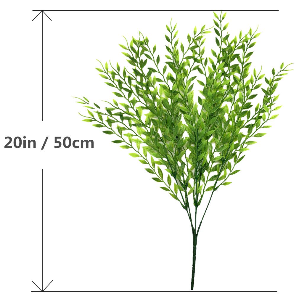Pasyou Artificial Willow, Plastic Plants Greenery Leaves Fake Hanging Vine Faux Ivy For Home Indoor Outdoor Garden Door Wall Diy
