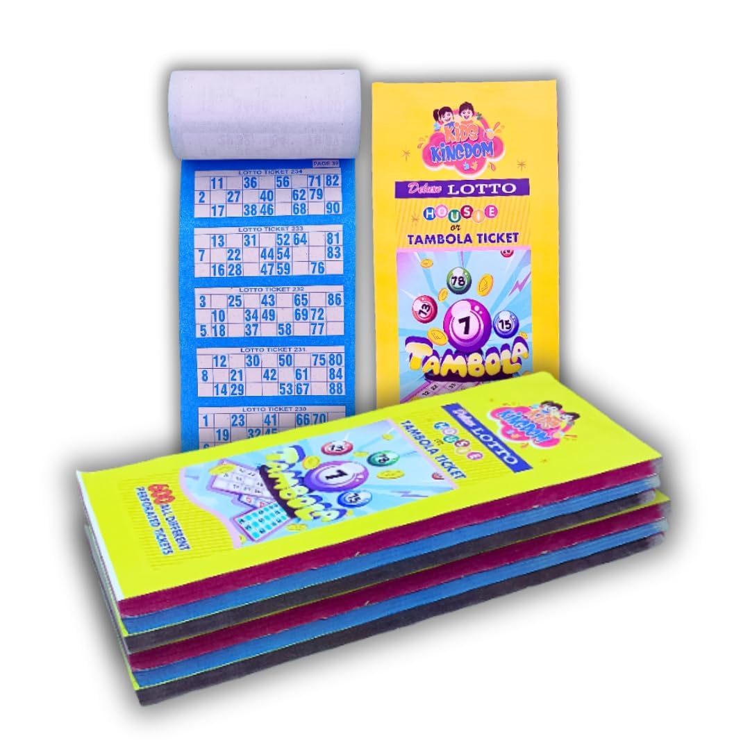 Tambola Tickets, Housie Lotto Game, for Party, Kitty and Events, Suitable for All Ages, 7200 Tickets, Pack of Books  12 Book Se