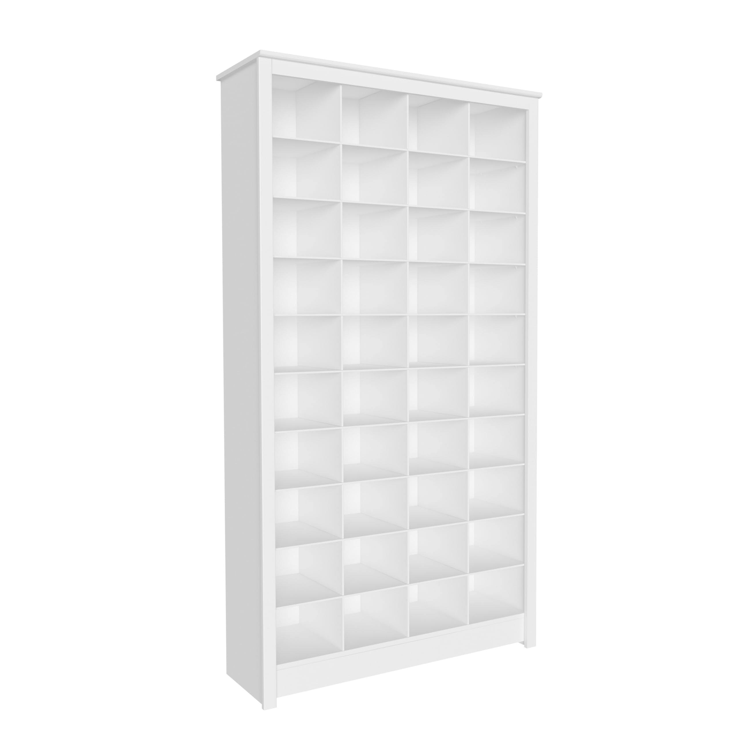 Prepac White Tall Storage Cabinet, Shoe Cabinet, Cube Storage Organizer with 40 Shoe Cubbies 13 D x 39.5 W x 72.5 H, WUSG-0011-1