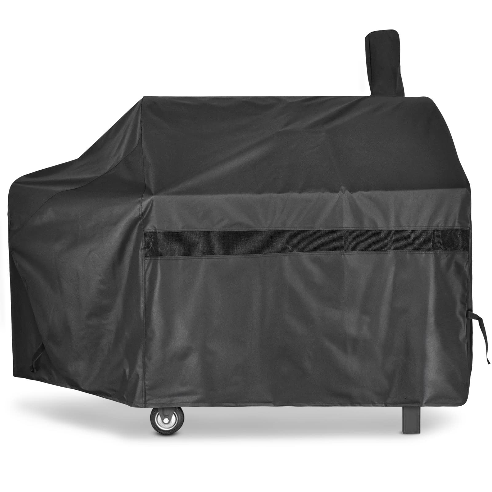 Icover Offset Smoker Cover 60 Inch Charcoal Pellet Grill Cover Heavy Duty Waterproof 600D Bbq Smoker Cover For Brinkmann For Cha