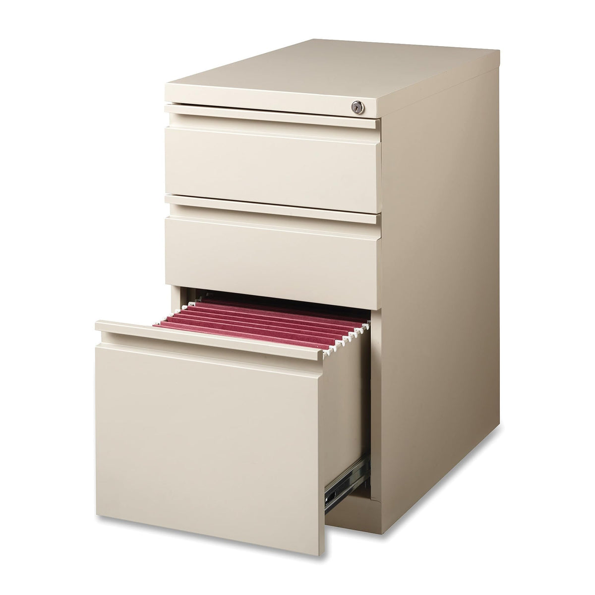 Lorell LLR49526 Mobile File Pedestal, Putty