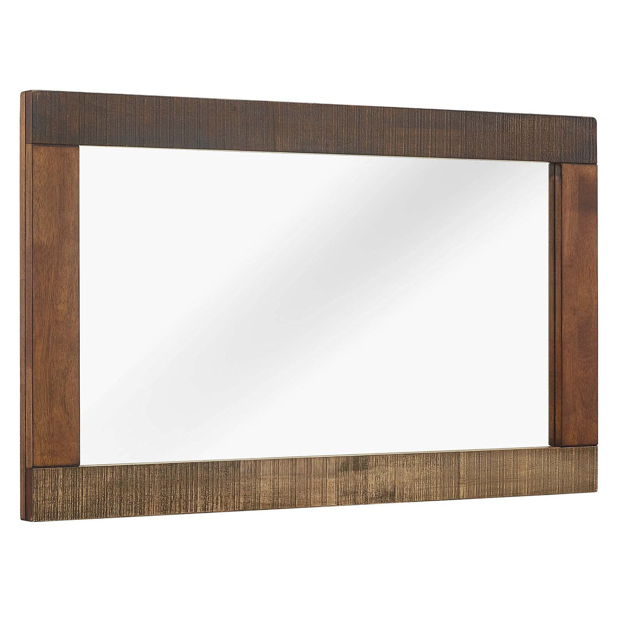 Modway Arwen Rustic Modern Wood Bedroom Mirror In Walnut