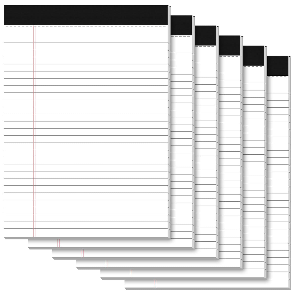 Legal Pads 8.5 X 11, Writing Paper Tablets 8-1/2 X 11, 6 Pack White Note Pads 8.5 X 11 For Office Supplies, Letter Pads 8.5 X 11