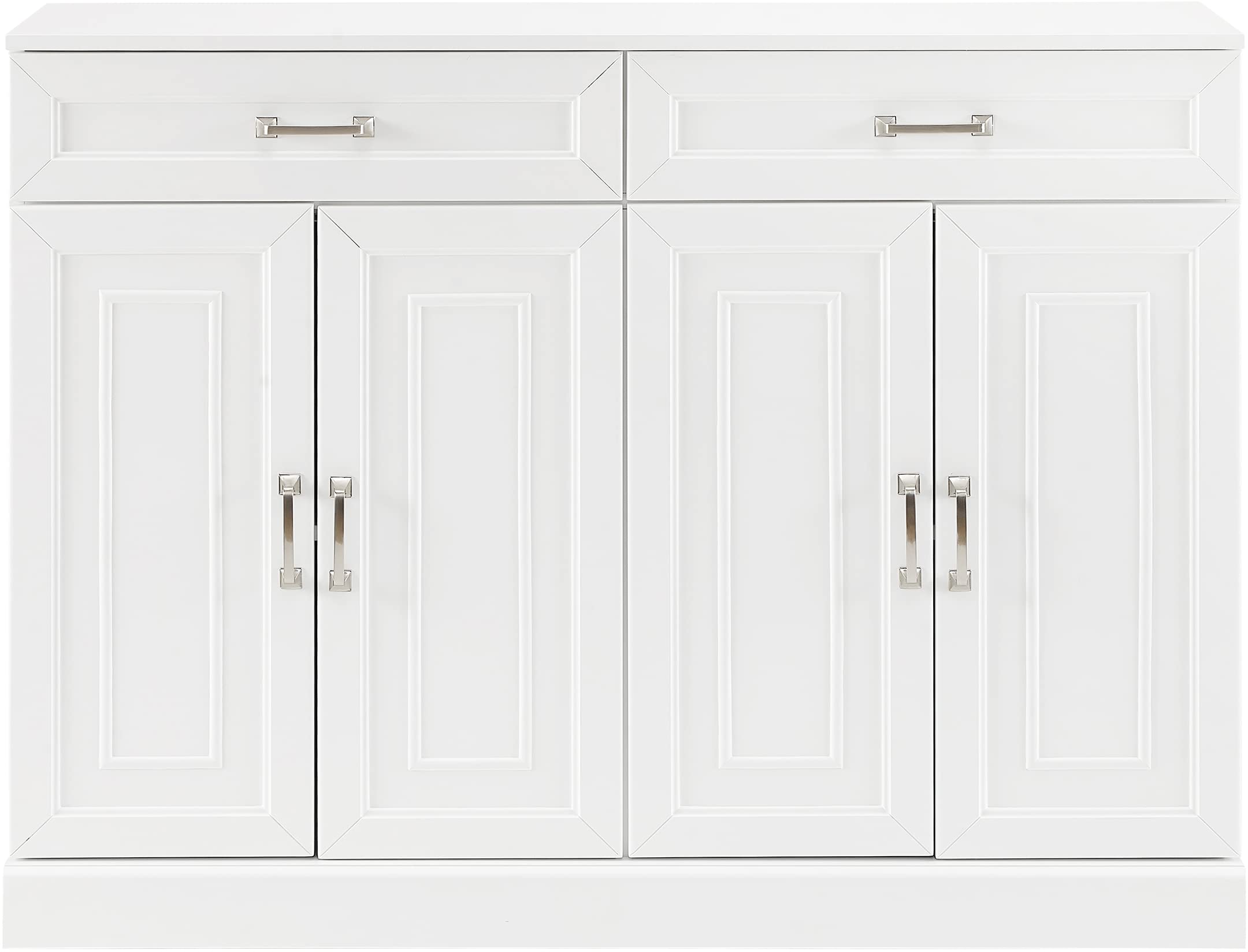 Crosley Furniture Stanton Traditional Sideboard Buffet Cabinet with Storage, White