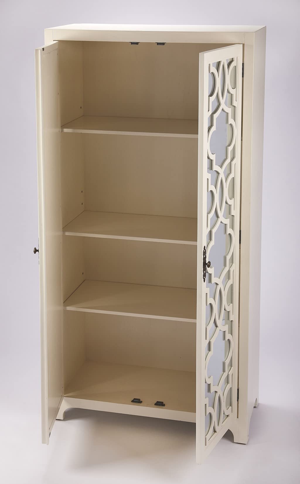 HomeRoots Wood Morjanna White Tall Cabinet