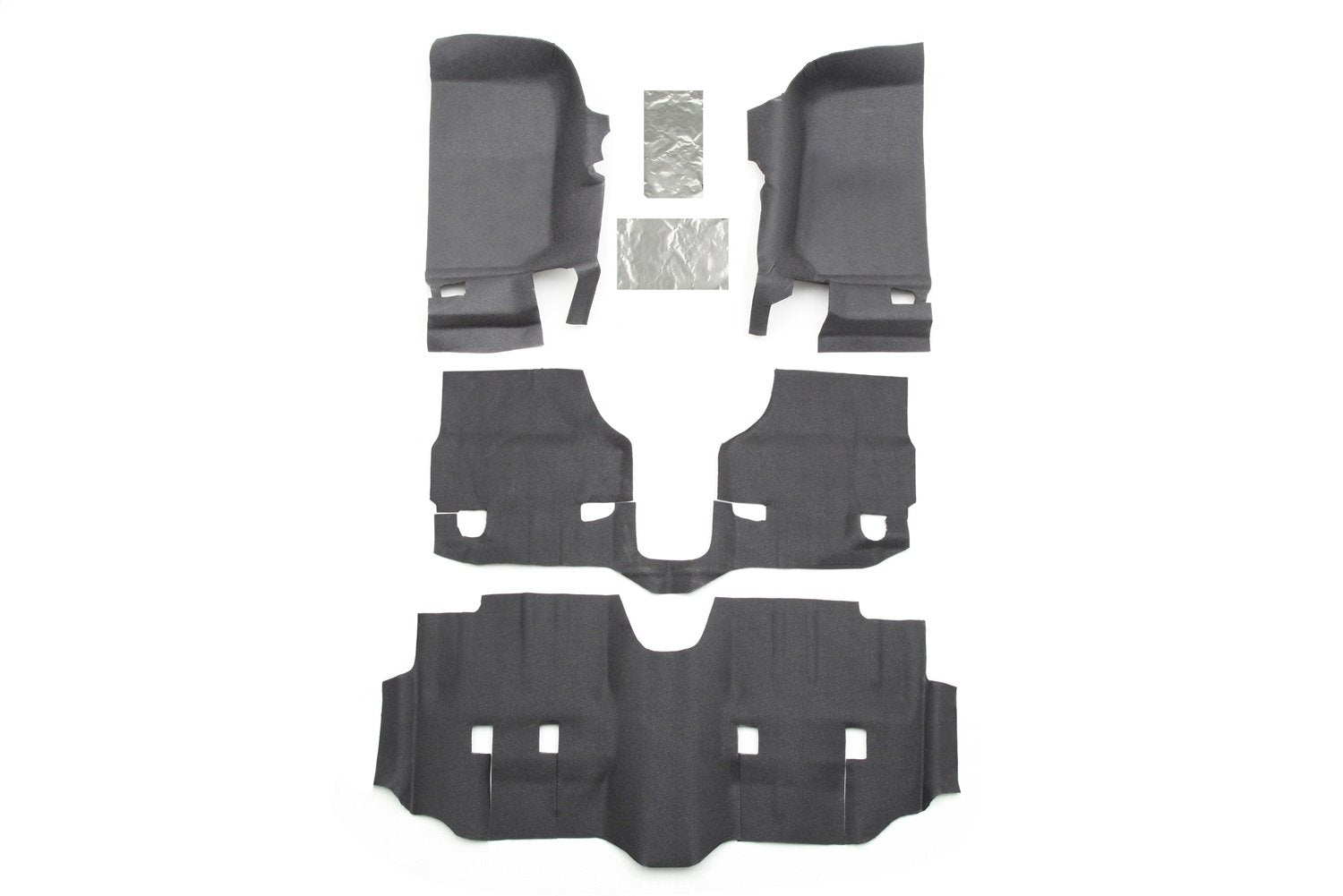 Bedrug Btjk07F4 Set Of Grey Bedtred Liners Fits 2007 2018 Wrangler Jk 4 Door - Fully Waterproof & Mold Resistant - Custom Molded