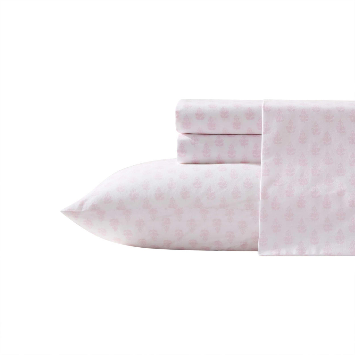 Laura Ashley - Twin Sheets, Lightweight & Breathable Cotton Percale Bedding Set With Matching Sham(S), Oeko-Tex Certified (Franc
