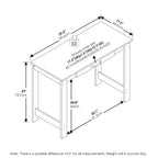 Furinno Jaya Writing Desk with Drawer, White