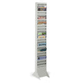 Safco Products 4322GR Steel Magazine Rack, 23 Pocket, Light Gray,65.5x10x4