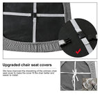 Genina Waterproof Seat Covers For Dining Room Chairs Covers Dining Chair Seat Covers Kitchen Chair Covers Slipcovers (Grey, 6 Pcs)