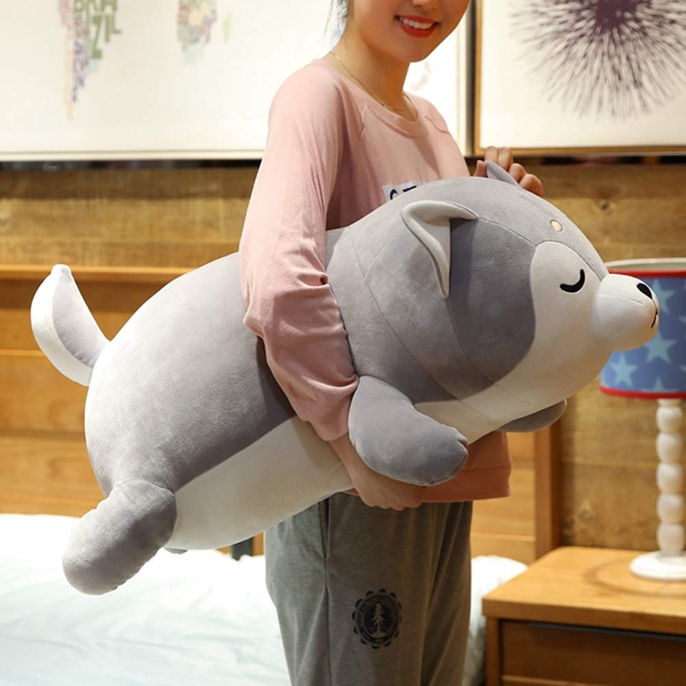 Erdao Husky Plush Pillow,Huskie Stuffed Animal Toy Puppy Throw Pillow For Kids,Valentine'S Day,Christmas (29.5 Inch)