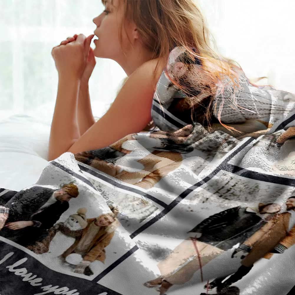 Dayofshe Printed In Usa-Ships Next Day, Customized Photo Blanket Gifts For Women Girlfriend, Personalized Blankets With Picture