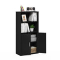 Furinno Pasir 4-Tier Storage Bookcase, Bookshelf, Multipurpose Shelf, Black Oak