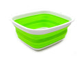 SAMMART 7.7L (2 Gallon) Collapsible Tub - Foldable Dish Tub - Portable Washing Basin - Space Saving Plastic Washtub (Green, S)