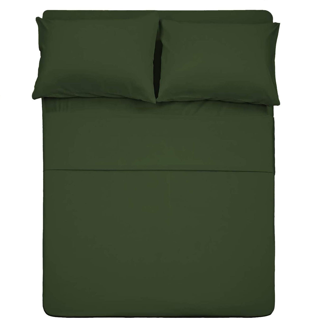 Best Season 4 Piece Bed Sheet Set (Full Size Olive Green) 1 Flat Sheet,1 Fitted Sheet And 2 Pillow Cases,100% Brushed Microfiber