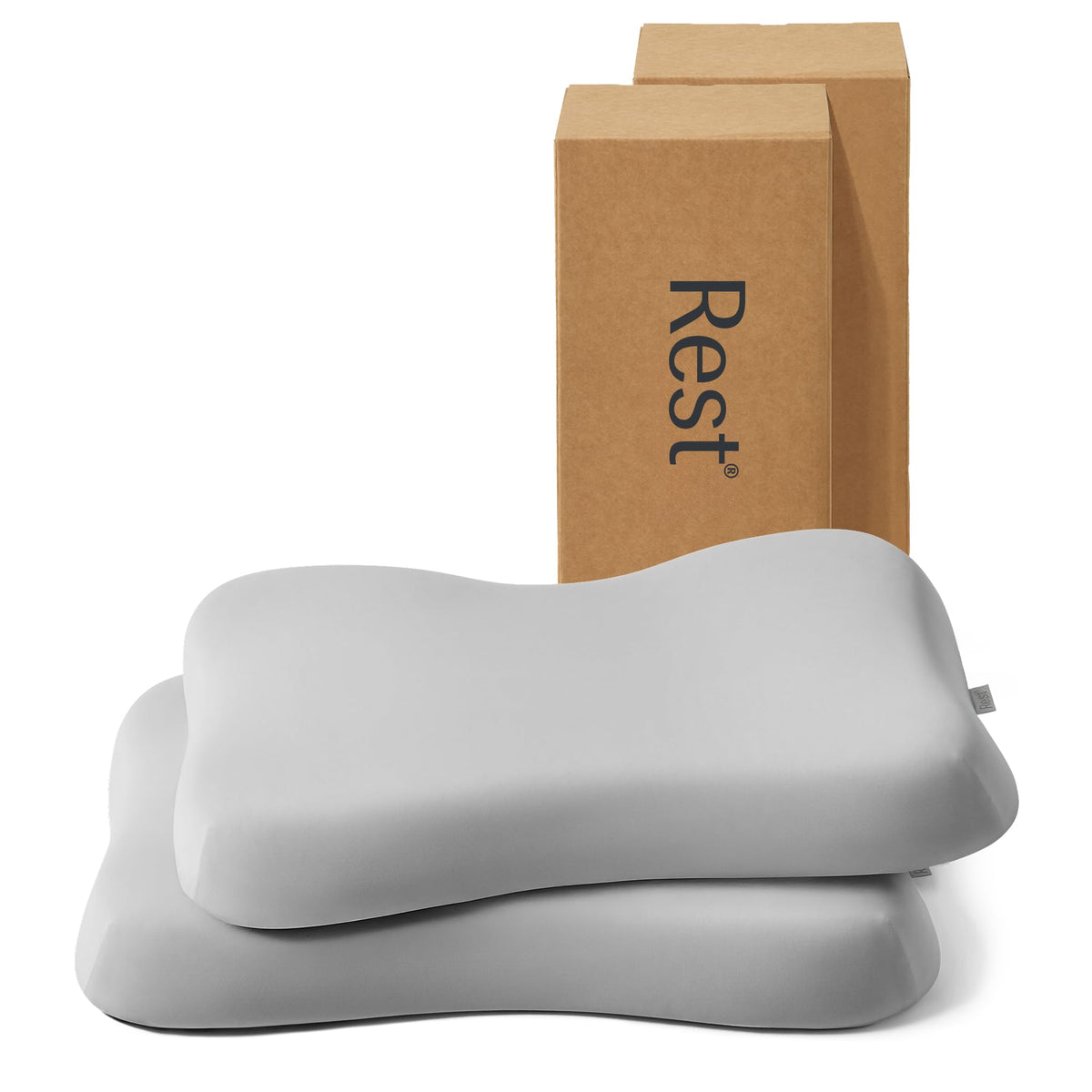 Rest Evercool Cooling Pillow, Set Of 2, Instant Cool-To-Touch Shell Fabric & Breathable Silicone Sponge Core For All-Night Tempe