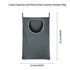 Kingsuslay Hanging Laundry Bag With Over Door Hooks, Over Door Laundry Bag And Space Saving Laundry Bag With Zipper, Hanging Ham