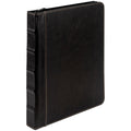 Samsill Vintage Hardback 3 Ring Zipper Binder, Professional Binder Organizer, Planner, 1 Inch Capacity, Faux Leather With Contra