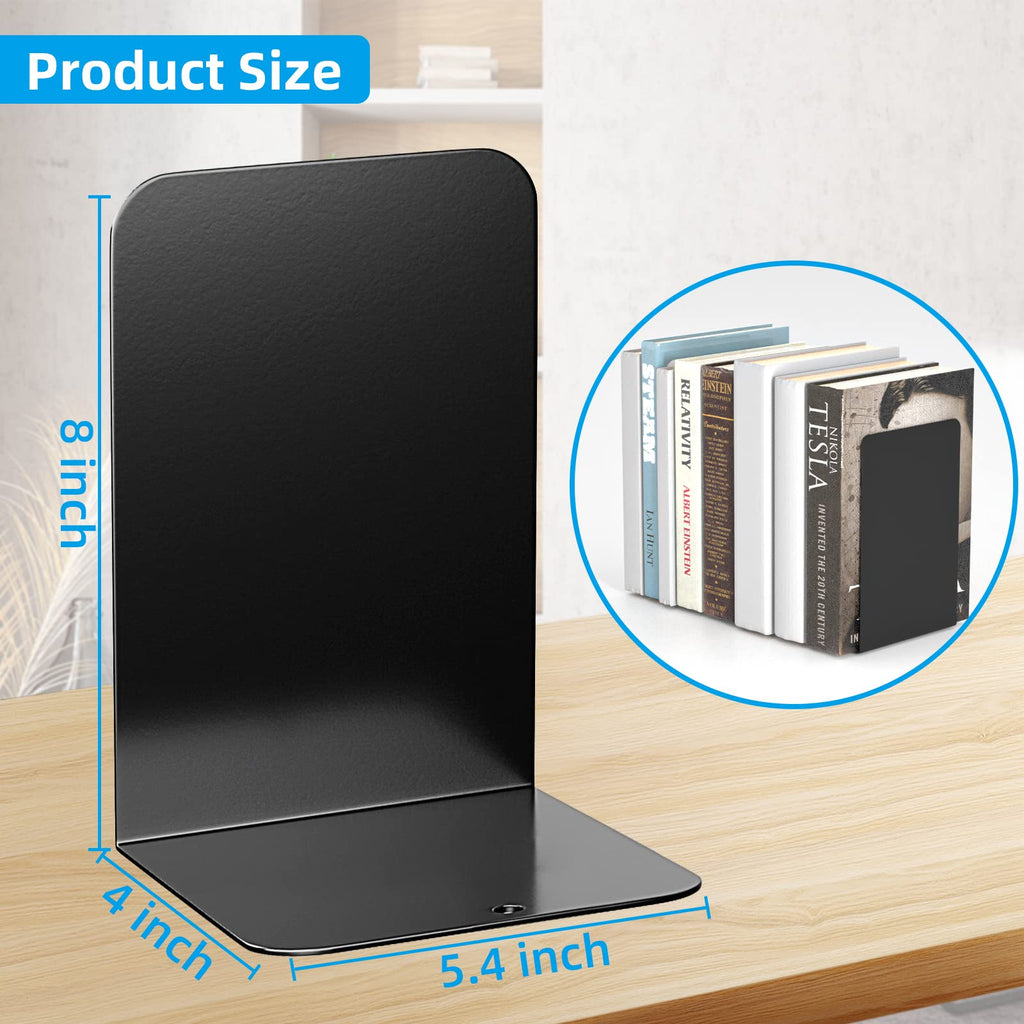 Vfine Bookend, Black Metal Book Ends, Book Ends For Shelves Heavy Duty Bookends, Bookend For Shelves, Book Ends For Heavy Books,