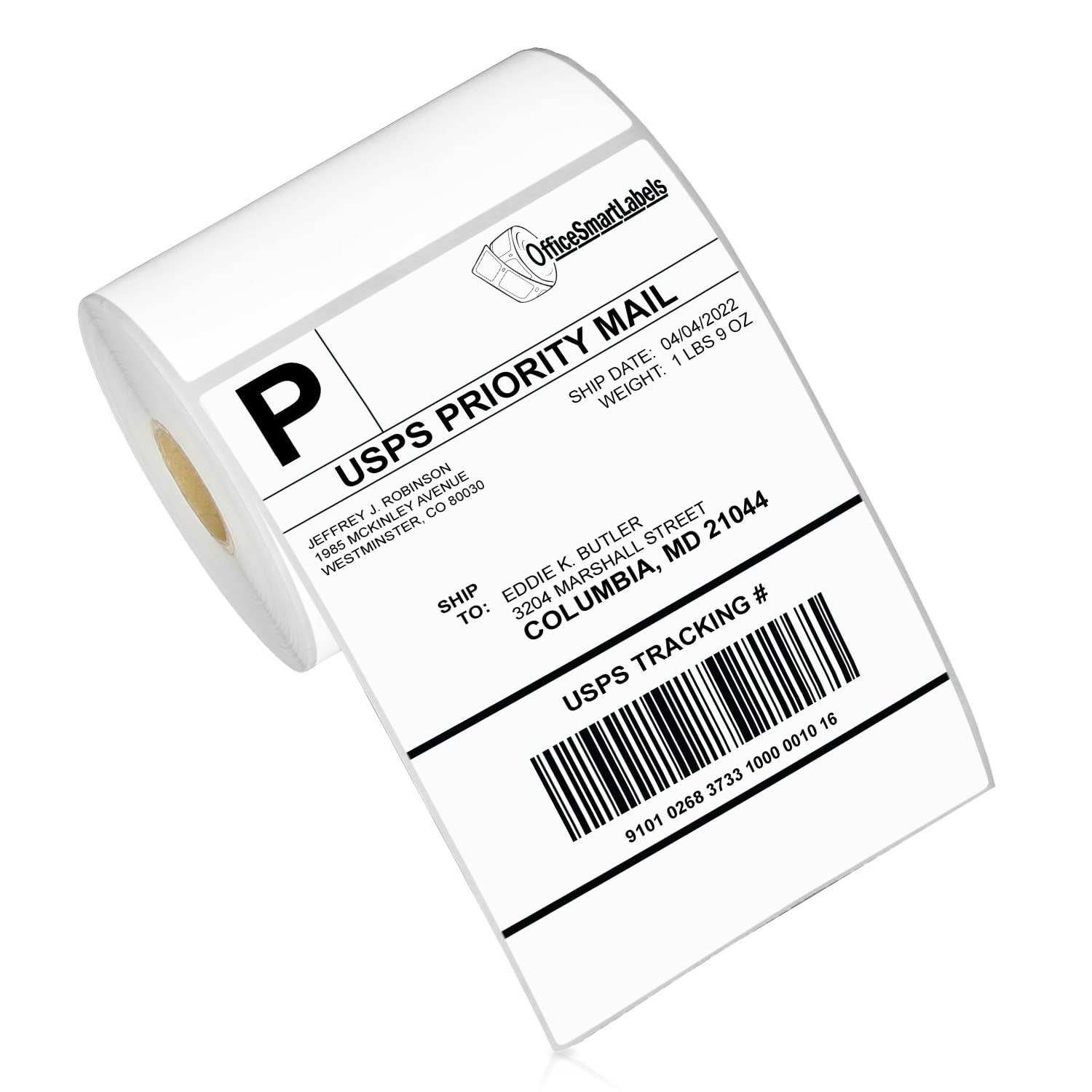 Officesmartlabels - 4' X 6' Direct Thermal Labels - Compatible With Zebra & Rollo Desktop Label Printers And More - 1    Core,