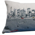 HomeRoots Cream 35' White Sydney Daylight Skyline Lumbar Decorative Pillow
