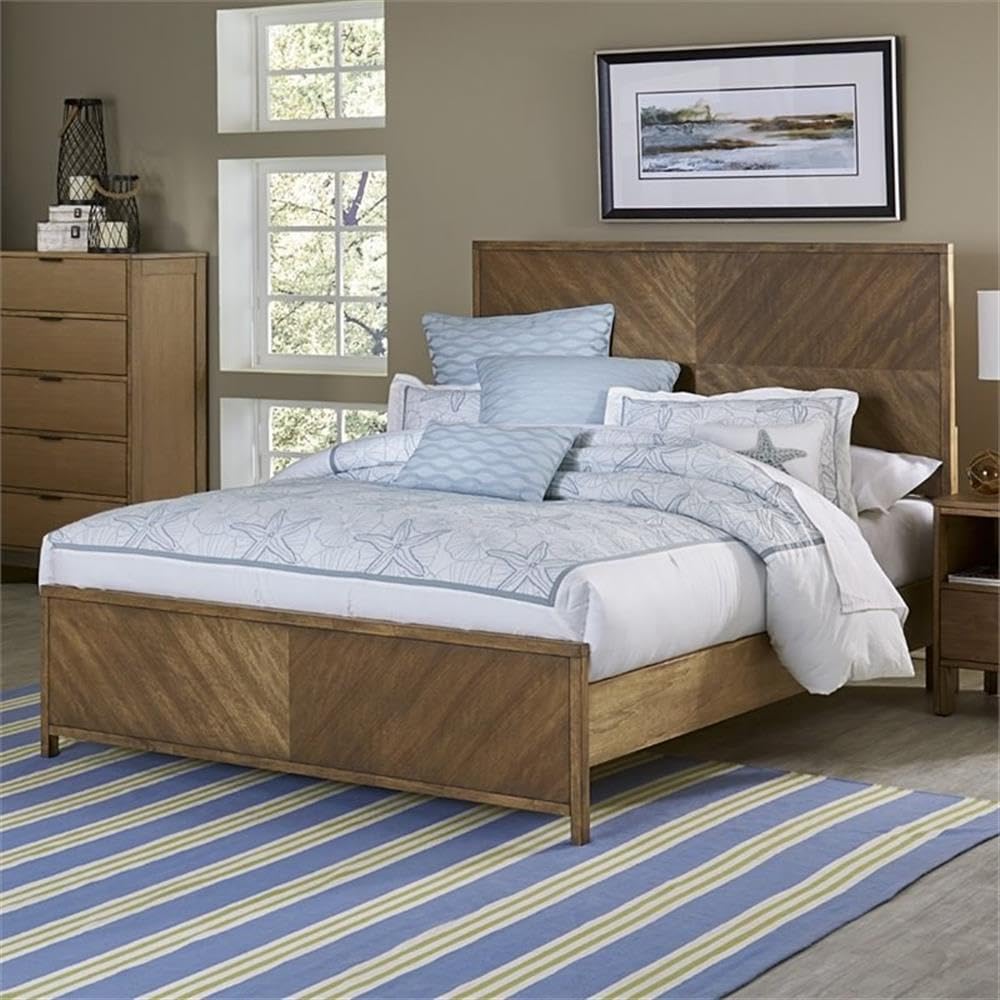 Progressive Furniture Strategy King Panel Bed Jute