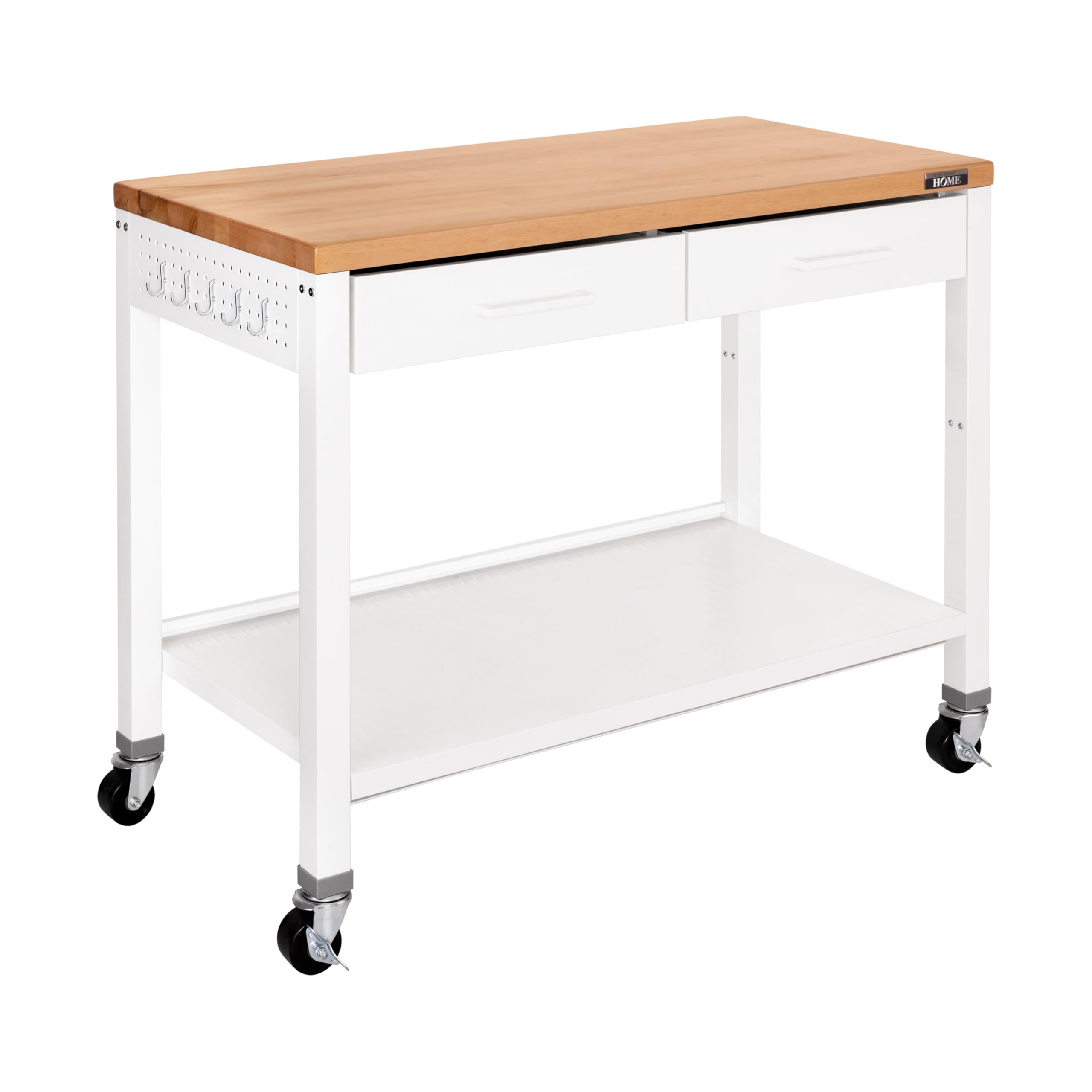 Seville Classics Commercial Work Table Island Utility Cart Prep Station, For Restaurant, Kitchen, Warehouse, Garage, Hotel, Home